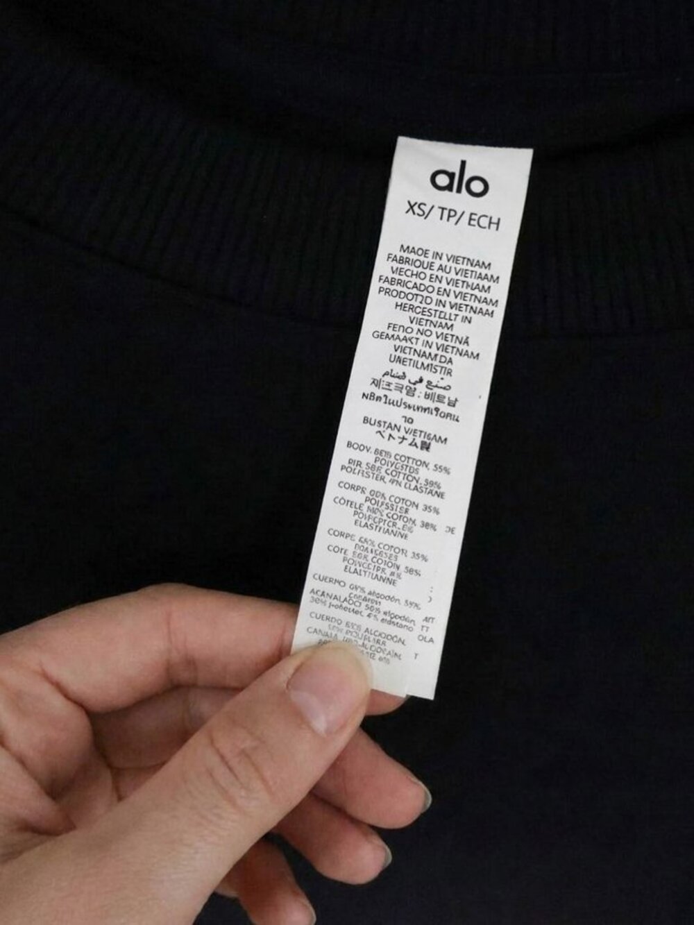 Alo Yoga Accolade Crew Neck Pullover Black XS - Picture 3 of 3